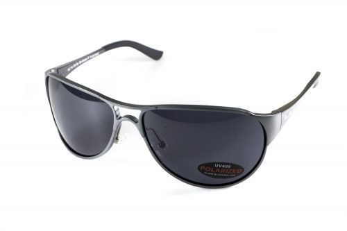 Очки поляризационные BluWater Alumination-3 Gun Metal Polarized (gray) серые 4АЛЮМ3-Г20П фото