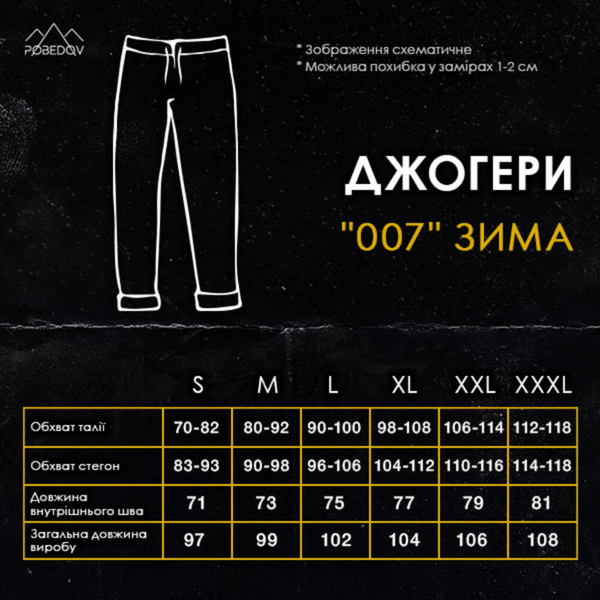 Джогери Pobedov 007 ЗИМА Сірий меланж р-р XL 25078 фото