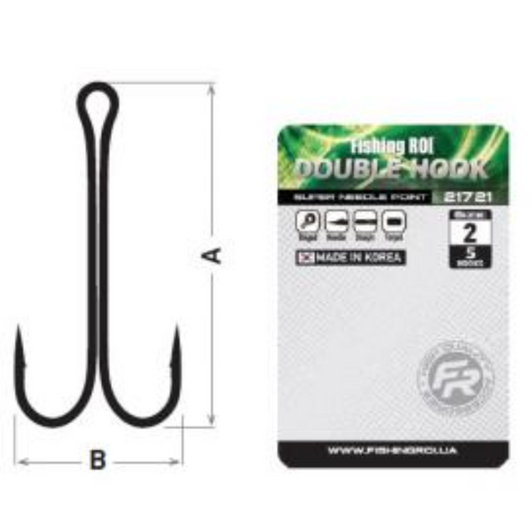 Крючок двойник Fishing ROI Double Hook №1 78008 фото