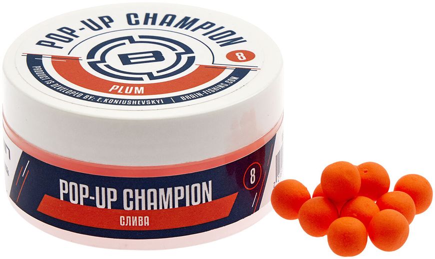 Бойли Brain Champion Pop-Up Krill (криль) 6mm 34g 76421 фото