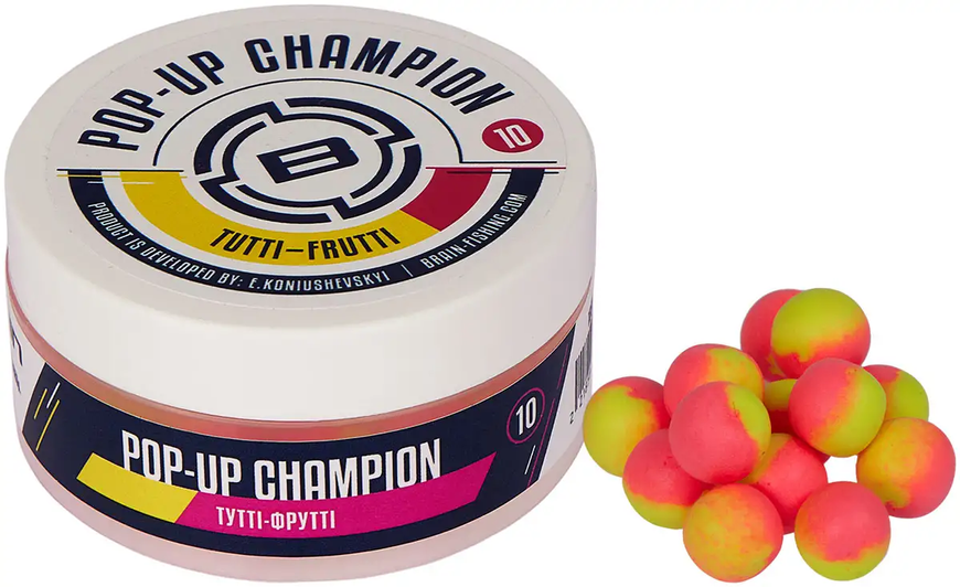 Бойли Brain Champion Pop-Up Krill (криль) 6mm 34g 76421 фото