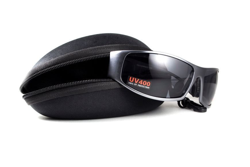 Окуляри захисні Global Vision BAD-ASS-1 GunMetal (gray) сірі в темній металевій оправі 1БЕД1-ГМ20 фото