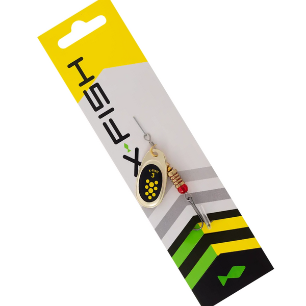 Блесна X-Fish Spike №3 5.5g Gold black lime 111076 фото