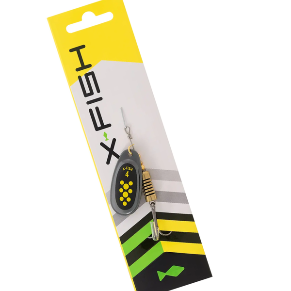 Блешня X-Fish Dark Side №4 9.5g Nikel black lime 111163 фото