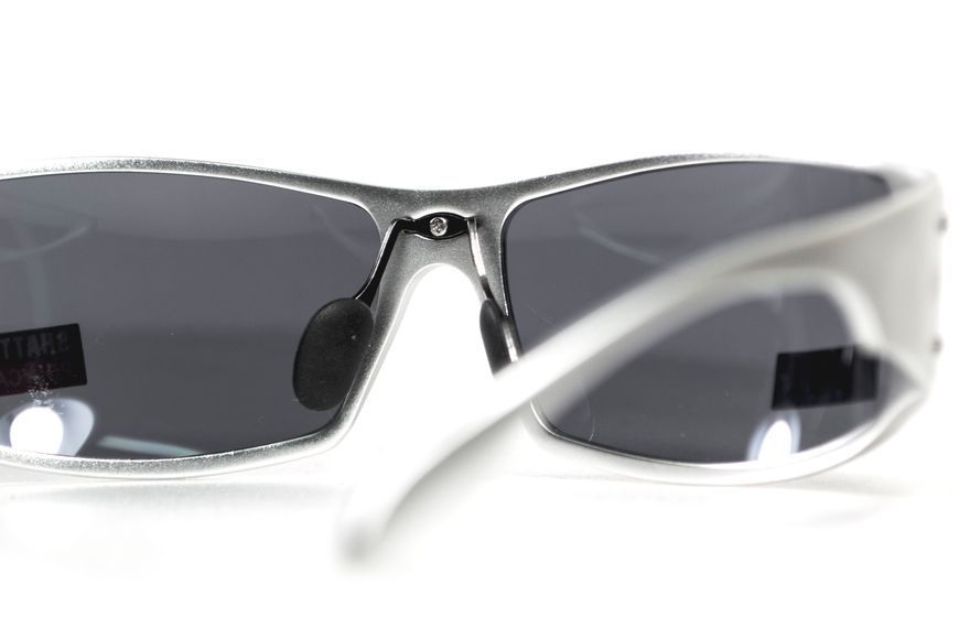 Очки защитные открытые Global Vision Bad-Ass-2 Silver (gray), серые серебристой металлической оправе 1БЕД2-СМ20 фото