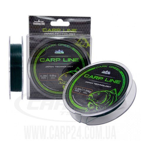 Жилка Fishing ROI Dark Green Carp Line 0,286mm 350m 7492 фото