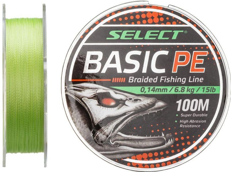 Шнур Select Basic PE Light Green 100m 0,14mm 7338 фото