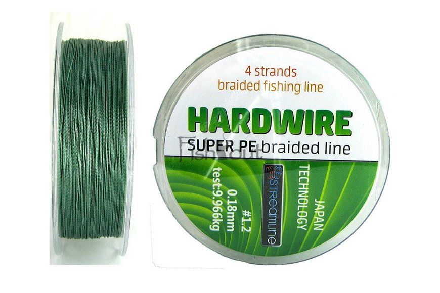 Шнур HardWire Super PE 0,12мм 100м 166 фото