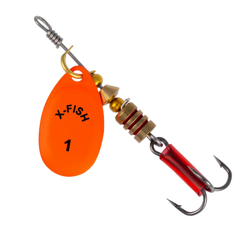 Блесна X-Fish Stark №1 2.5g Nikel UV orange 111170 фото