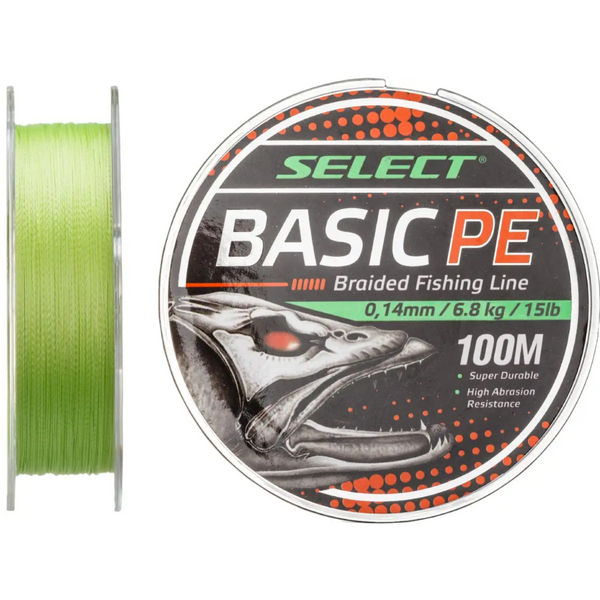 Шнур Select Basic PE Light Green 100m 0,18mm 73655 фото