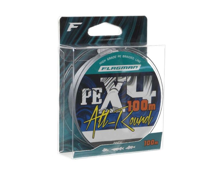 Шнур Flagman All-Round PE X-4 Grey 100m 0.14mm 76037 фото