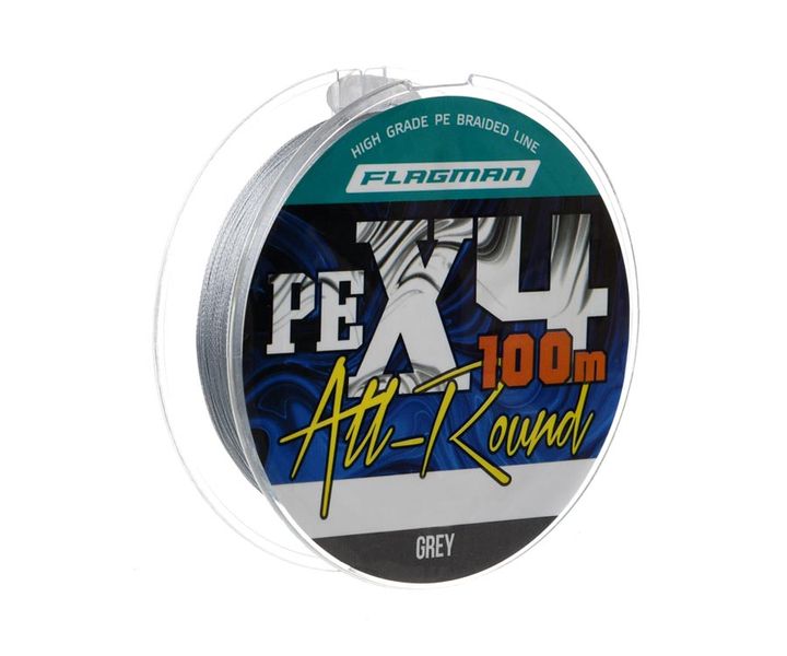 Шнур Flagman All-Round PE X-4 Grey 100m 0.14mm 76037 фото