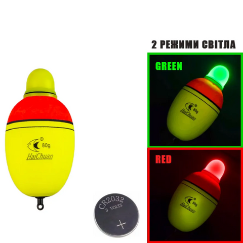 Поплавець ProfMontazh на товстолоба світодіодний LED 80g 104108 фото