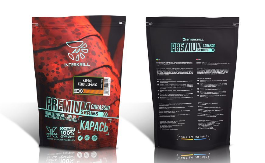 Прикормка Interkrill Преміум Карась-Конопля-Аніс 1кг 107888 фото Прикормка Interkrill Преміум Карась-Конопля-Аніс 1кг 107888 фото