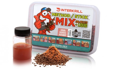 Пеллетс InterKrill Method Stick Mix Криль-Скопекс-Кальмар 400g 76433 фото