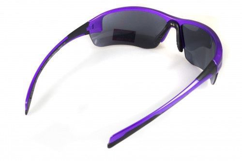 Окуляри захисні Global Vision Hercules-7 Purple (silver mirror) дзеркальні чорні у фіолетовій оправі 1ГЕР7-Ф70 фото Окуляри захисні Global Vision Hercules-7 Purple (silver mirror) дзеркальні чорні у фіолетовій оправі 1ГЕР7-Ф70 фото