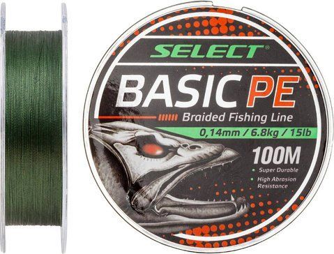 Шнур Select Basic PE 0,22mm 100m col. Dark-Green 24898 фото