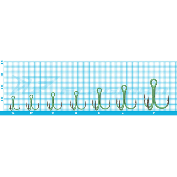 Крючок тройной Flagman F36 Luminous Green UV №8 104733 фото