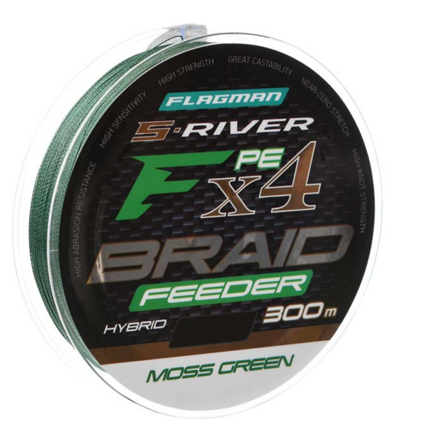 Шнур Flagman S-River PE Braid Hybrid F4 Feeder Moss Green 300m 0,14mm 76605 фото Шнур Flagman S-River PE Braid Hybrid F4 Feeder Moss Green 300m 0,14mm 76605 фото