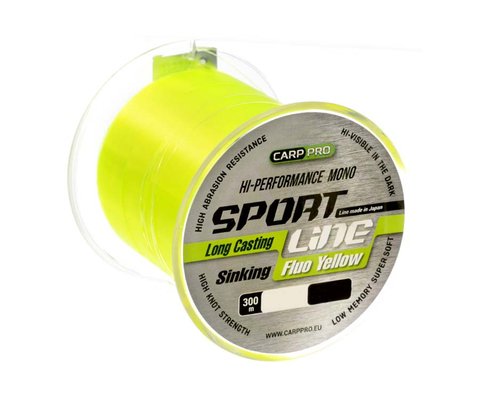 Жилка Carp Pro Sport Line Fluo Yellow 0,310mm 300m 6877 фото