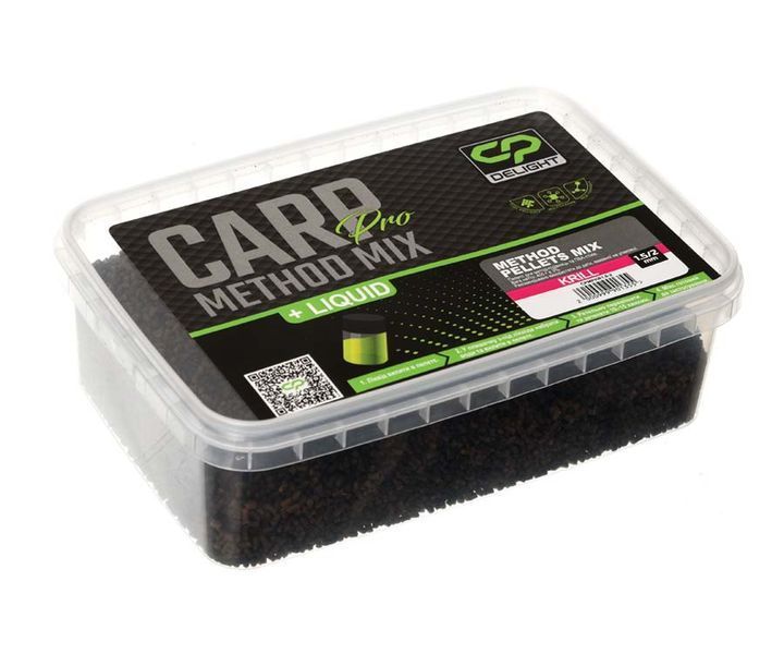 CARP PRO Delight Method Pellets mix 1,5/2 mm KRILL + ліквід 109220 фото CARP PRO Delight Method Pellets mix 1,5/2 mm KRILL + ліквід 109220 фото