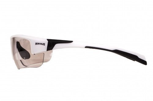 Окуляри фотохромні (захисні) Global Vision Hercules-7 White Photochromic (clear), фотохромні прозорі в білій оправі 1ГЕР724-Б10 фото