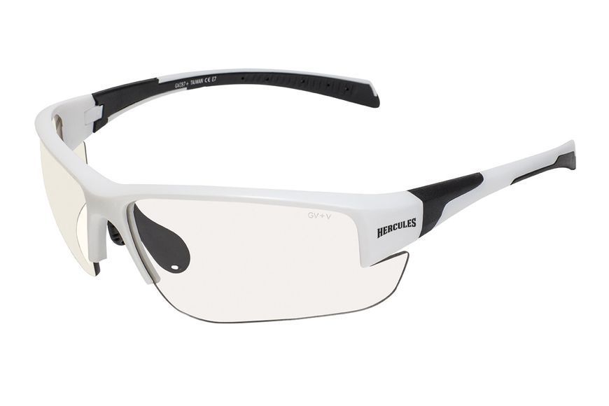 Окуляри фотохромні (захисні) Global Vision Hercules-7 White Photochromic (clear), фотохромні прозорі в білій оправі 1ГЕР724-Б10 фото