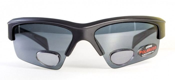 Окуляри біфокальні поляризаційні BluWater Bifocal-2 (+3.0) Polarized (gray) (чорна біфокальна лінза з діоптріями) 4БИФ2-20П30 фото