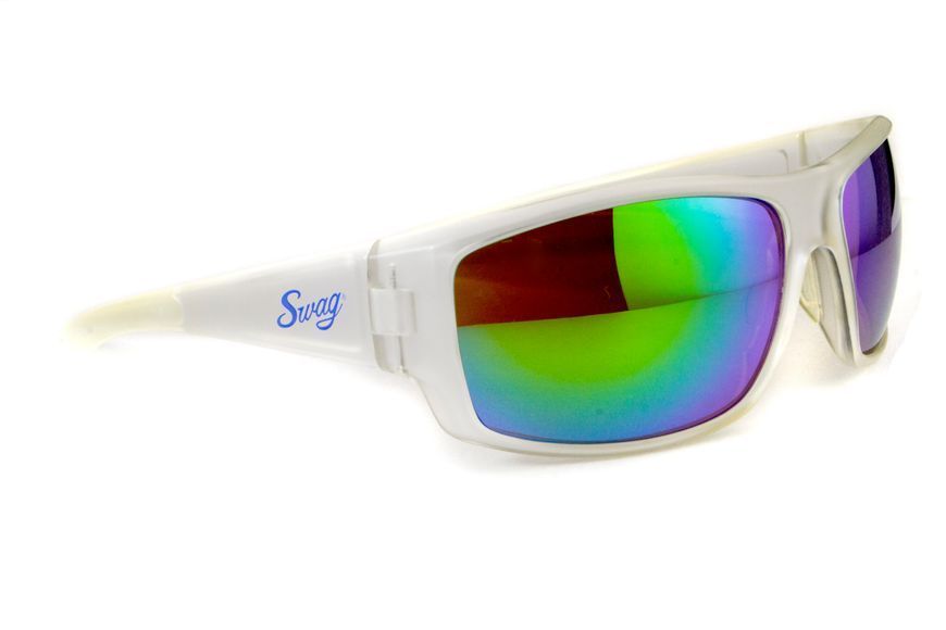 Очки защитные открытые Swag Chill'n (G-Tech&trade; green) зеркальные сине-зеленые 4ЧИЛЛ-94 фото