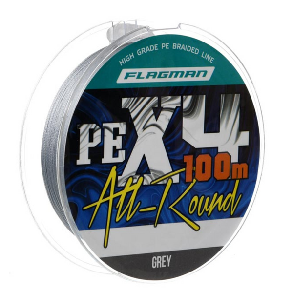 Шнур Flagman All-Round PE X-4 100m 0,10mm Grey 78142 фото