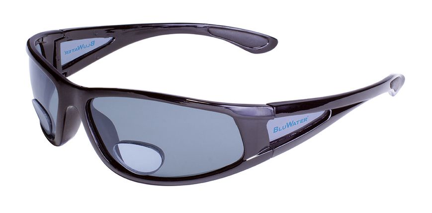 Окуляри біфокальні поляризаційні BluWater Bifocal-3 (+1.5) Polarized (gray) (чорна біфокальна лінза з діоптріями) 4БИФ3-20П15 фото