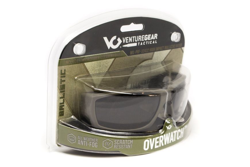 Окуляри захисні Venture Gear Tactical OverWatch Black (forest gray) Anti-Fog, чорно-зелені в чорній оправі 3ОВЕР-21 фото Окуляри захисні Venture Gear Tactical OverWatch Black (forest gray) Anti-Fog, чорно-зелені в чорній оправі 3ОВЕР-21 фото