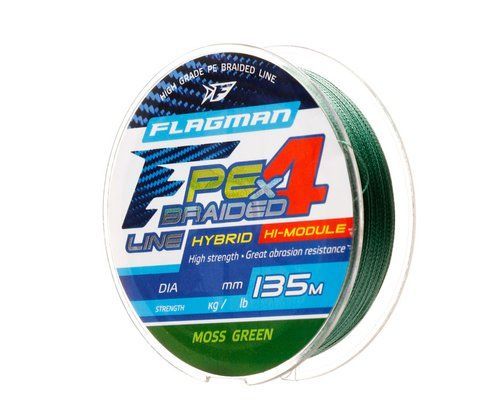 Шнур Flagman PE Hybrid F4 Moss Green 0,14мм 135м 13686 фото