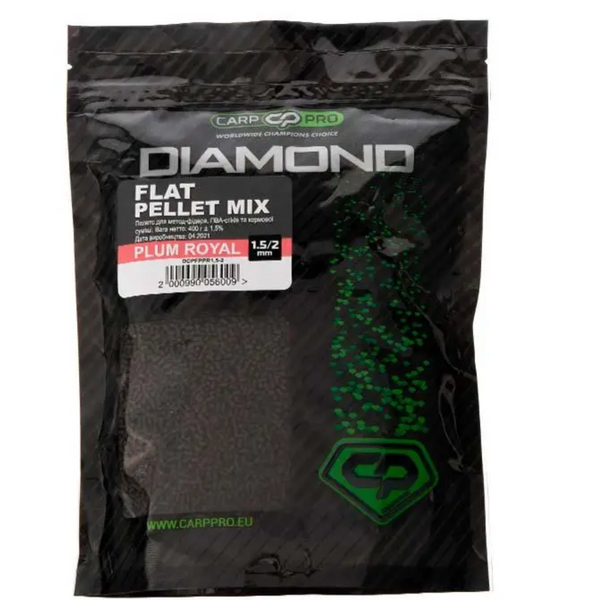 Carp Pro Dіamond Пеллетс Flat Pellets Mіx Plum Royal 1,5-2mm 400g 9637 фото