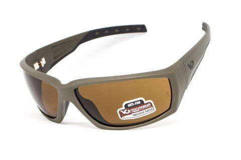 Очки защитные открытые Venture Gear Tactical OverWatch Green (bronze) Anti-Fog, коричневые 3ОВЕР-Ц18 фото