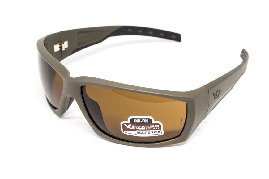 Окуляри захисні Venture Gear Tactical OverWatch Green (bronze) Anti-Fog, коричневі в камуфльованій оправі 3ОВЕР-Ц18 фото Окуляри захисні Venture Gear Tactical OverWatch Green (bronze) Anti-Fog, коричневі в камуфльованій оправі 3ОВЕР-Ц18 фото
