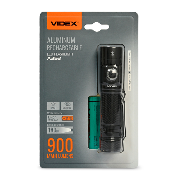 Портативный светодиодный фонарик Videx VLF-A353 112943 фото
