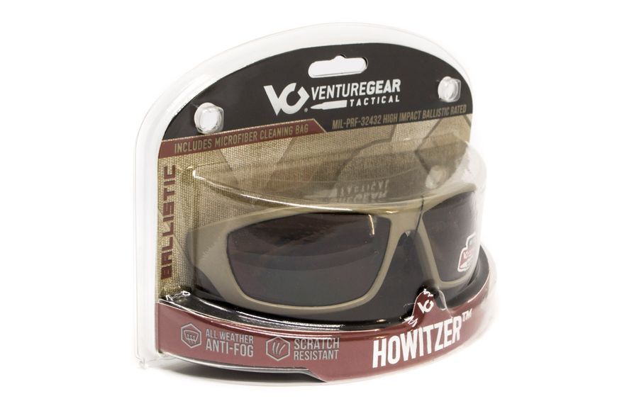 Очки защитные открытые Venture Gear Tactical Howitzer Tan (clear) Anti-Fog, прозрачные в песочной оправе 3ХОВИ-10 фото Очки защитные открытые Venture Gear Tactical Howitzer Tan (clear) Anti-Fog, прозрачные в песочной оправе 3ХОВИ-10 фото