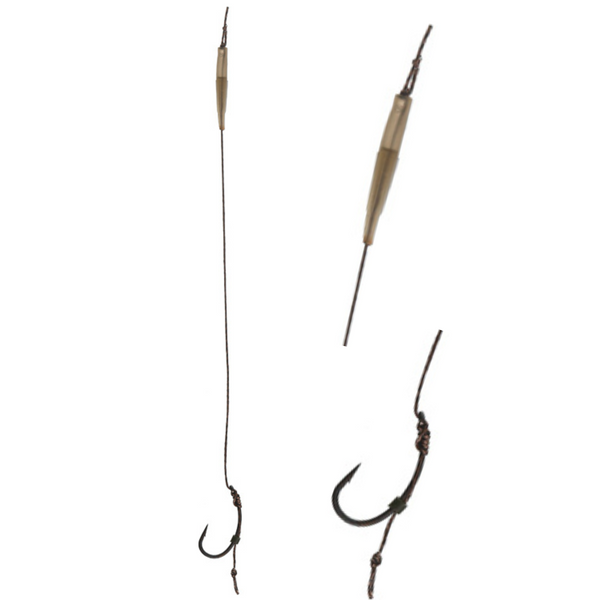 Готовый поводок Carp Pro Sinking Braid 30 lb x8 Curved Shank №6 108004 фото