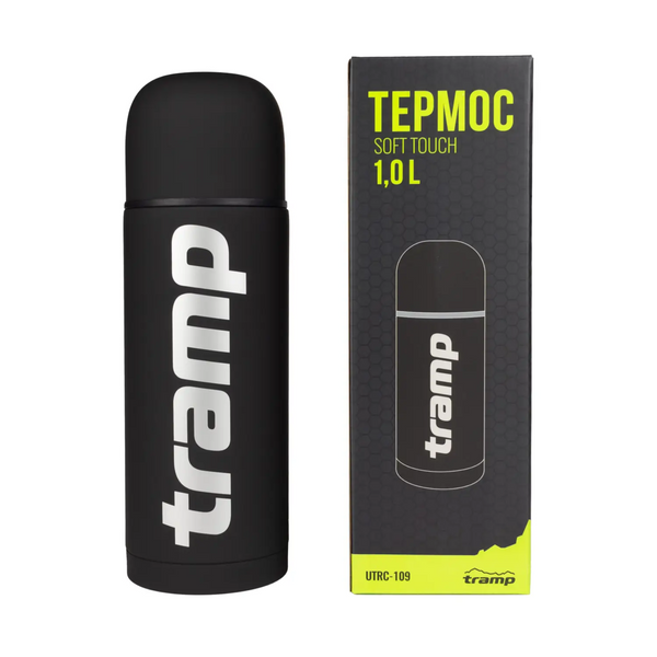 Термос TRAMP Soft Touch 1 л black 102561 фото Термос TRAMP Soft Touch 1 л black 102561 фото