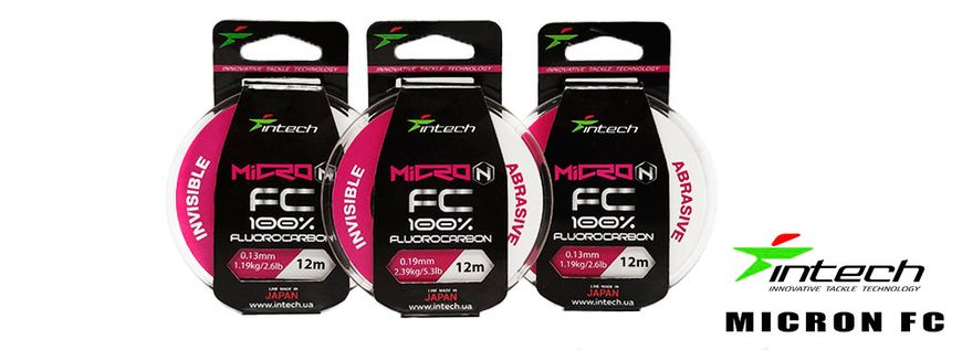 Флюорокарбон Intech Micron FC 0,17mm 12m 8877 фото