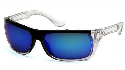 Очки защитные открытые Venture Gear Vallejo Crystal (ice blue mirror) Аnti-Fog, синие зеркальные в прозрачной оправе 3ВАЛЕ-П90 фото