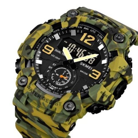 Годинник Skmei 1965CMGN camo green D=54mm стрілка 75090 фото