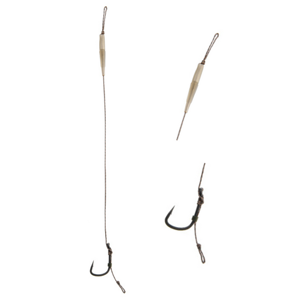 Готовий повідець Carp Pro Sinking Braid x8 30lb з гачком Wide Gape №4 108006 фото