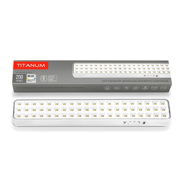 Світильник LED аварійний TіTANUM 60LED 6500K 230V TL-EM1108 13400 фото