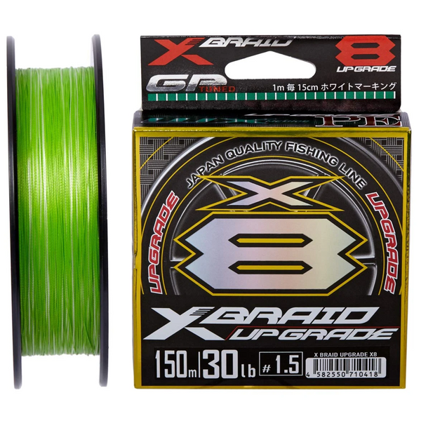 Шнур YGK X-Braid Upgrage X8 150m 0.128mm 6.3kg col. Light-Green 103824 фото