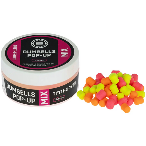 Бойли Brain Dumbless Mix Tutti-Frutti Тутті-Фрутті 5х8mm 34g 104955 фото