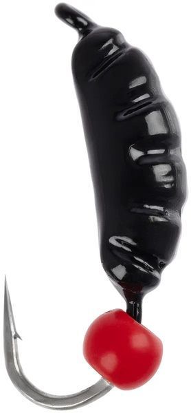 Мормишка вольфрамова Viking Fishing Shrimp+Bead 08mm col. Black+R 106081 фото Мормишка вольфрамова Viking Fishing Shrimp+Bead 08mm col. Black+R 106081 фото