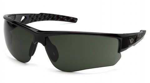 Очки защитные открытые Venture Gear Atwater (forest gray) Anti-Fog, серо-зеленые в серебристой оправе 3АТВО-С21 фото