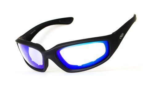 Очки защитные фотохромные Global Vision KickBack Photochromic (G-Tech&trade; blue) Anti-Fog, фотохромные синие зеркальные 1КИК24-90 фото